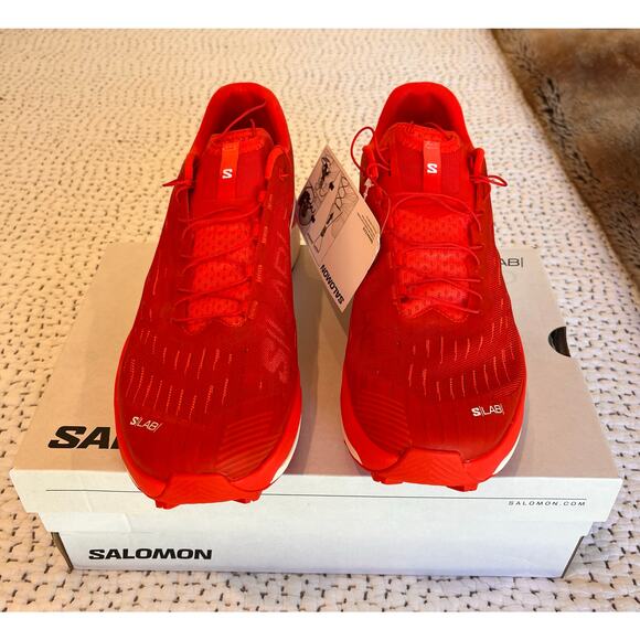 Salomon S/Lab Pulsar 4 NIB NWT 12.5 Red S Lab - Picture 2 of 5